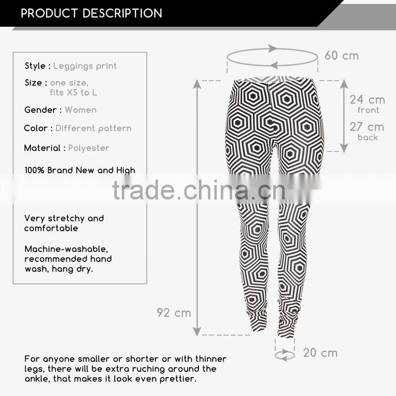 2016 factory hot sale 3d digital full print new mix clothing workout leggings