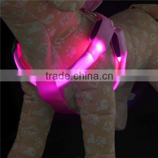Flashing pets chest strap pet dog strap