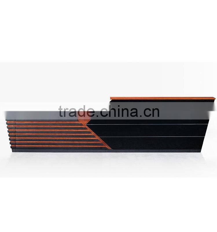 narrow granit top office table high gloss reception desk