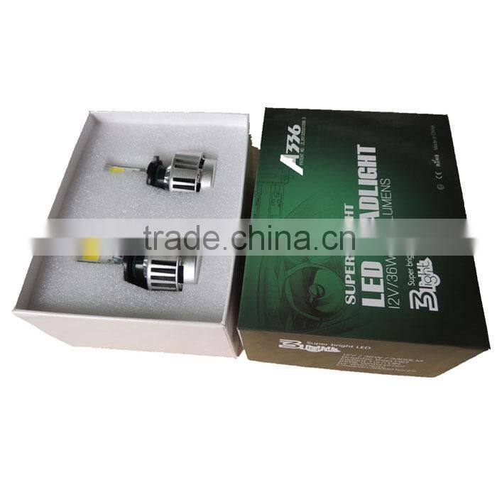 Brightest 3 sides emitting 3300lm H7 H8 H9 H11 9005 9006 car led lamp