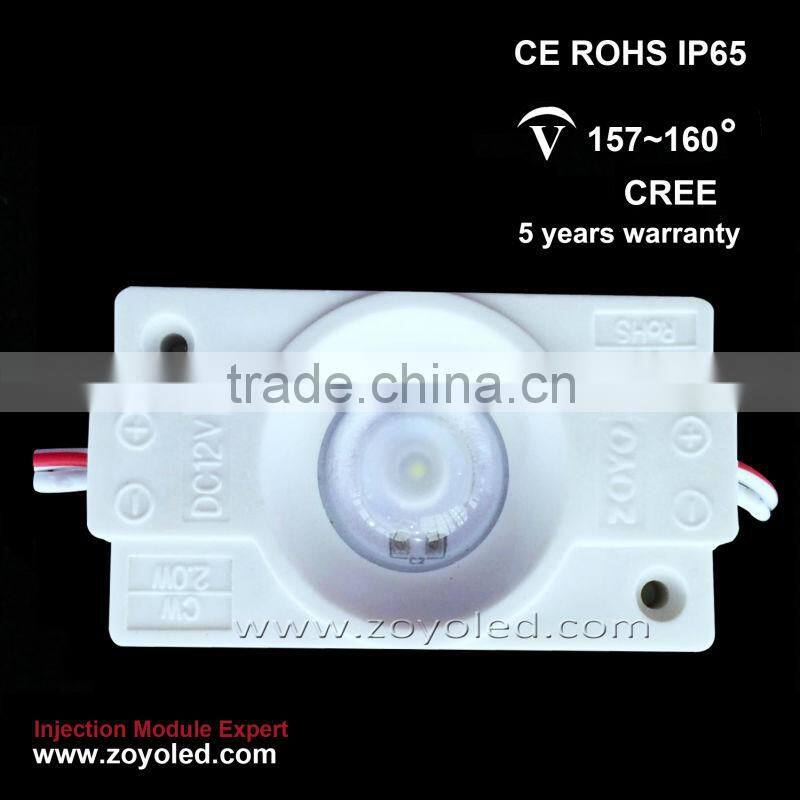US Japan Korean chip 2W front emitting smd2525 led module with optical lens