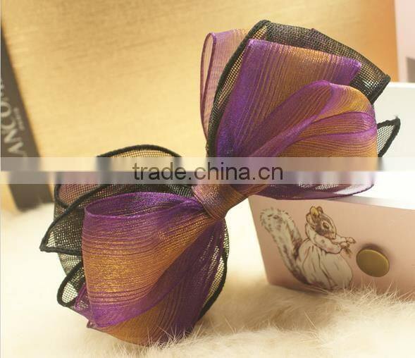 elegant fabric hair bow plastic banana clip styles australia hair clip