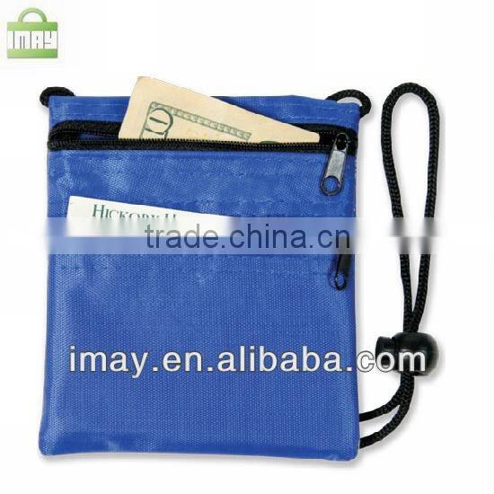 Polyester long drawstring neck wallet