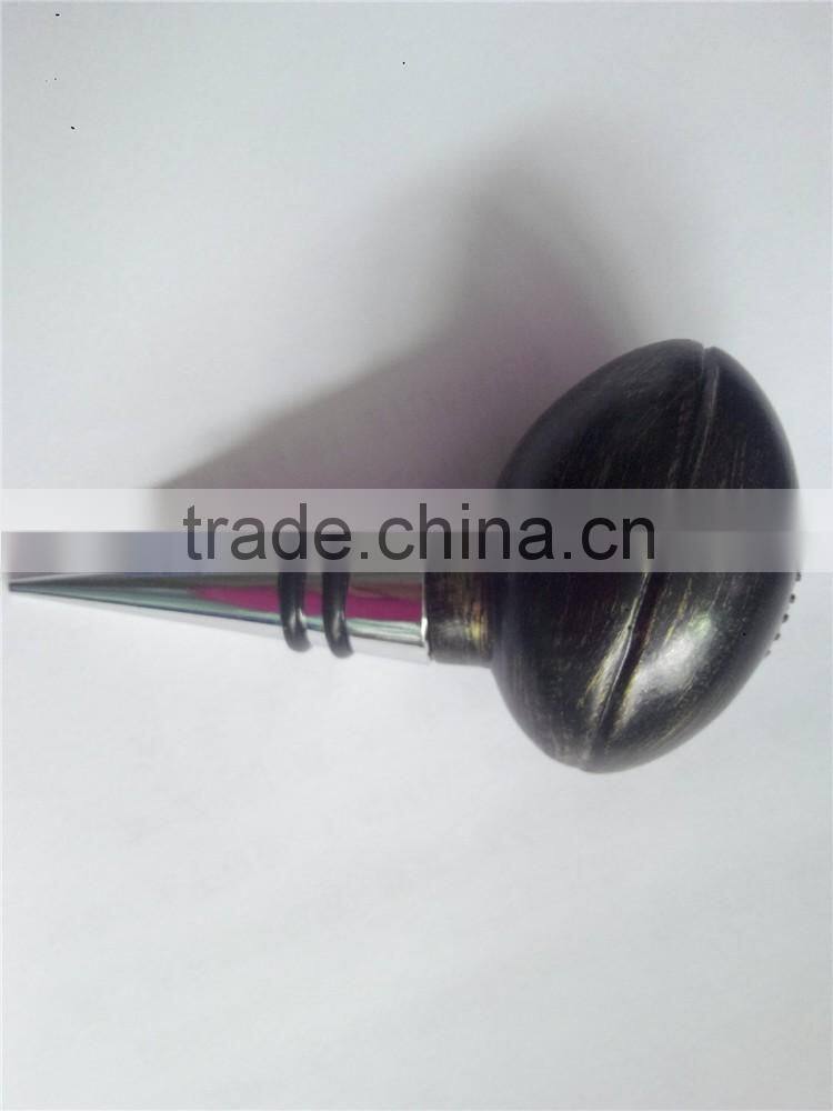 Popular football rugby metal wine stopper exist mold