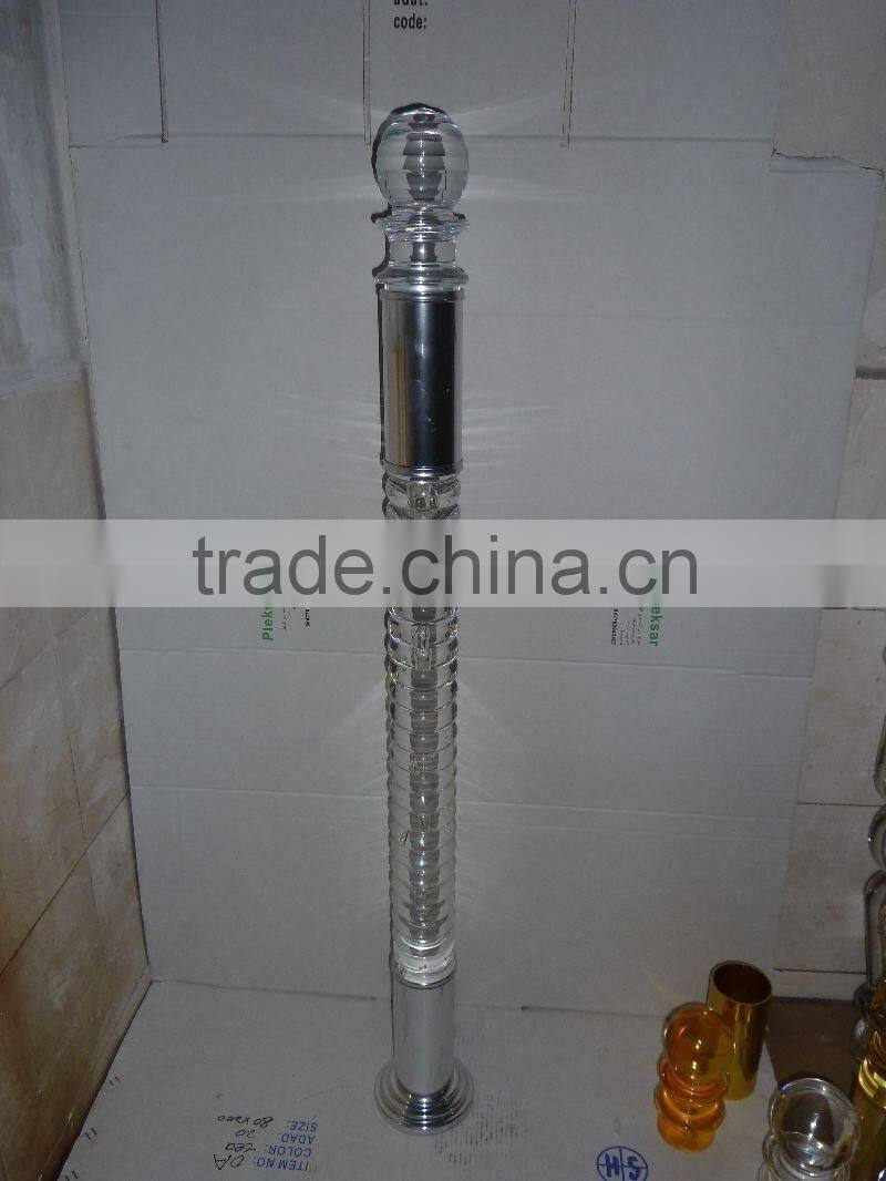High quality wholesale crystal clear plastic stairs baluster