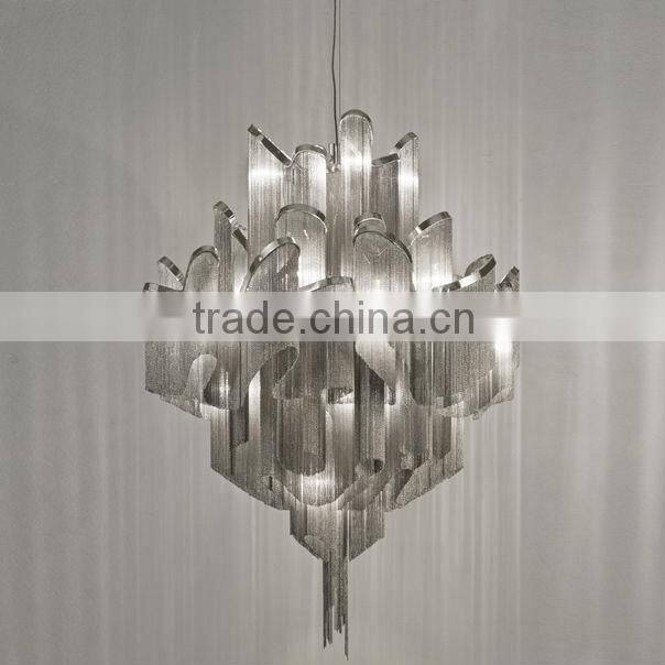Chrome nickel Aluminum Chain pendant lighting