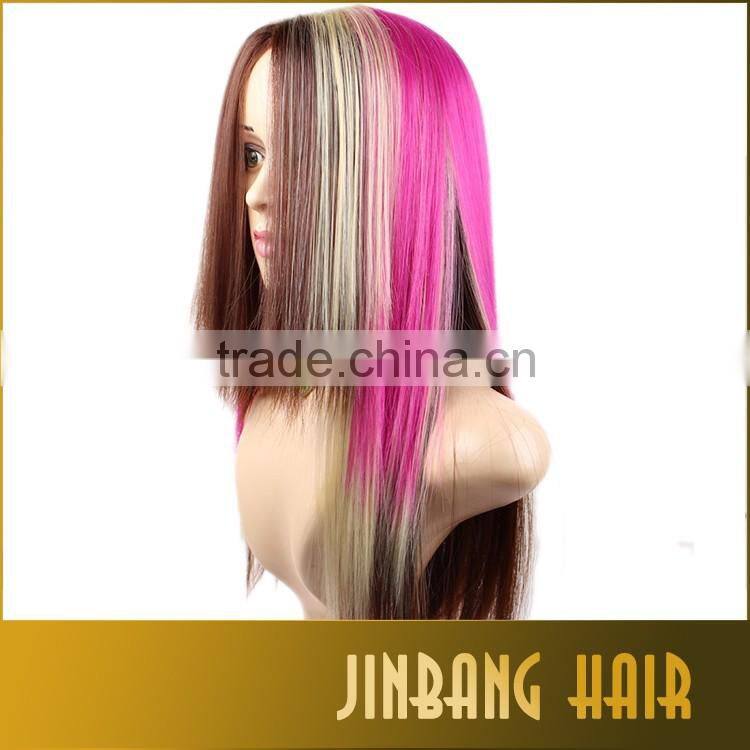 Halloween Perruque Anime Cosplay Wigs Brown Blonde Fuschia Ombre Harajuku Cosplay Wig