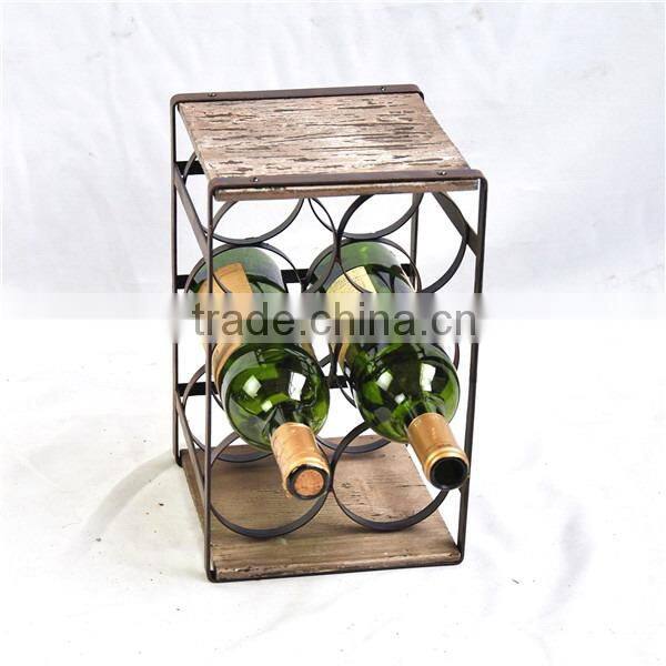 Vintage french antique decorative metal wine bottle holder