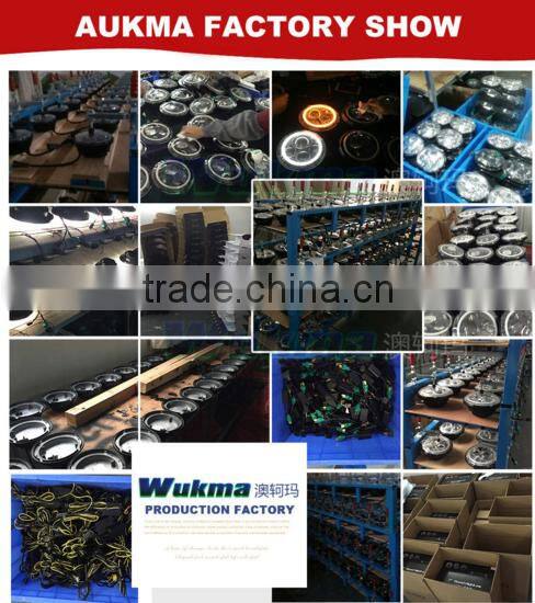 7" Round Chrome Full LED Halo Projector Headlights Lamps Wrangler TJ, JK, CJ, Harley Motorcycle bike