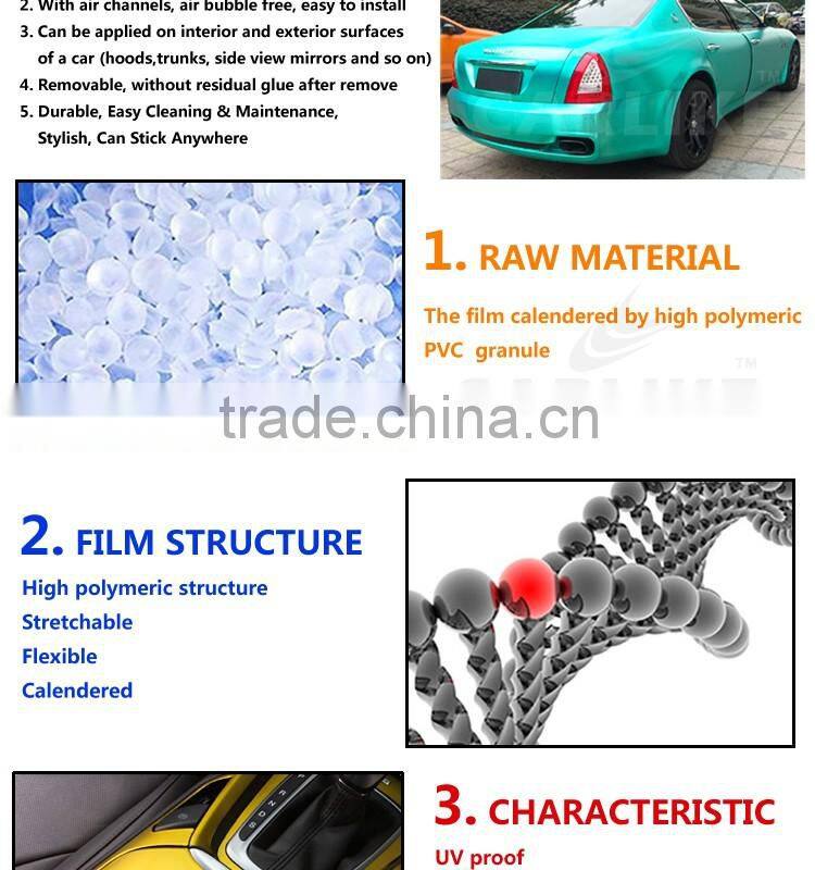 CARLIEK 1.52x20M Metallic Brushed Vinyl Auto Wrap Sticker