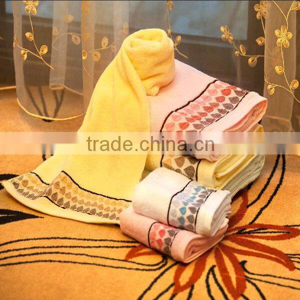 16s or 32s/2 solid color jacquard bamboo towel
