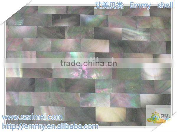 Brick shell mosaic tile gray mother of pearl mosaic wall tile