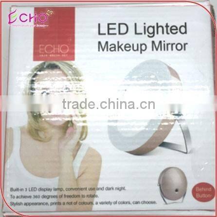 cosmetic mirror with 2X 5X 10X 12X magnify led light/ Hot sale magnifying lighted makeup mirror