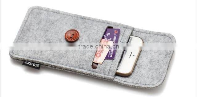 Mobile Phone Bags Case Cover Wool Felt Wallet phone bag For iPhone 6 Plus 5.5 inch For Samsung Note 3 4 case