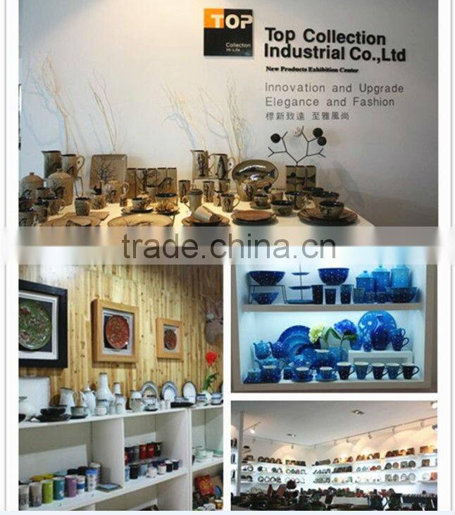 ceramic round flower design plate