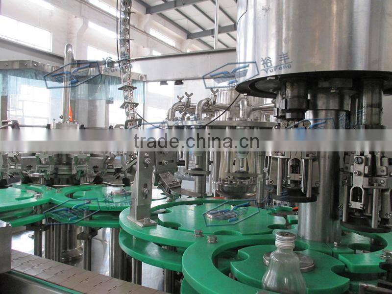 Juice bottling line with aluminum cap