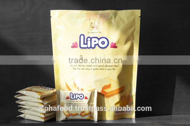 LIPO CREAM 129G/BAG EGG COOKIES - FINE BISCUITS