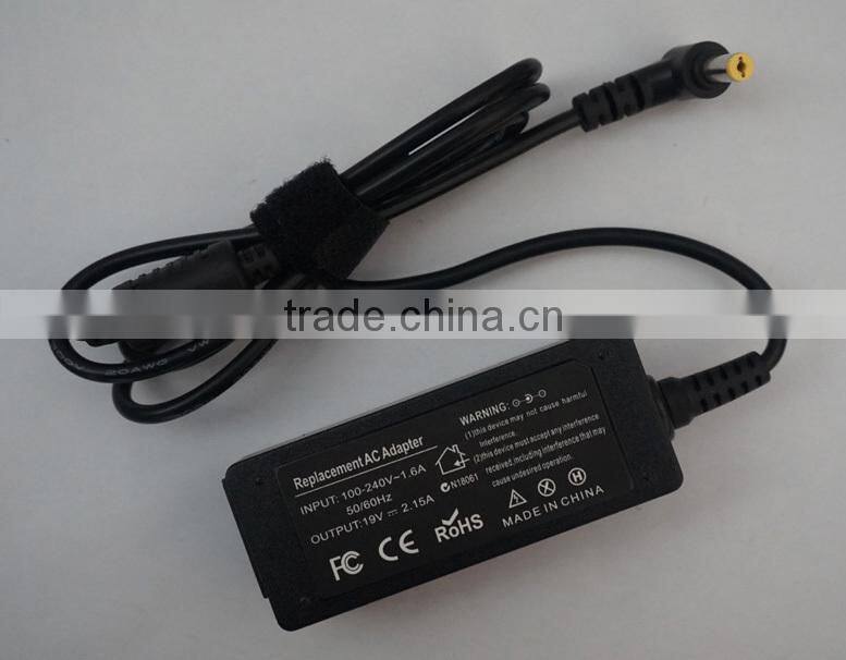 Factory wholesale for acer mini laptop power adapter 19V 2.15A 40W 5.5*1.7mm