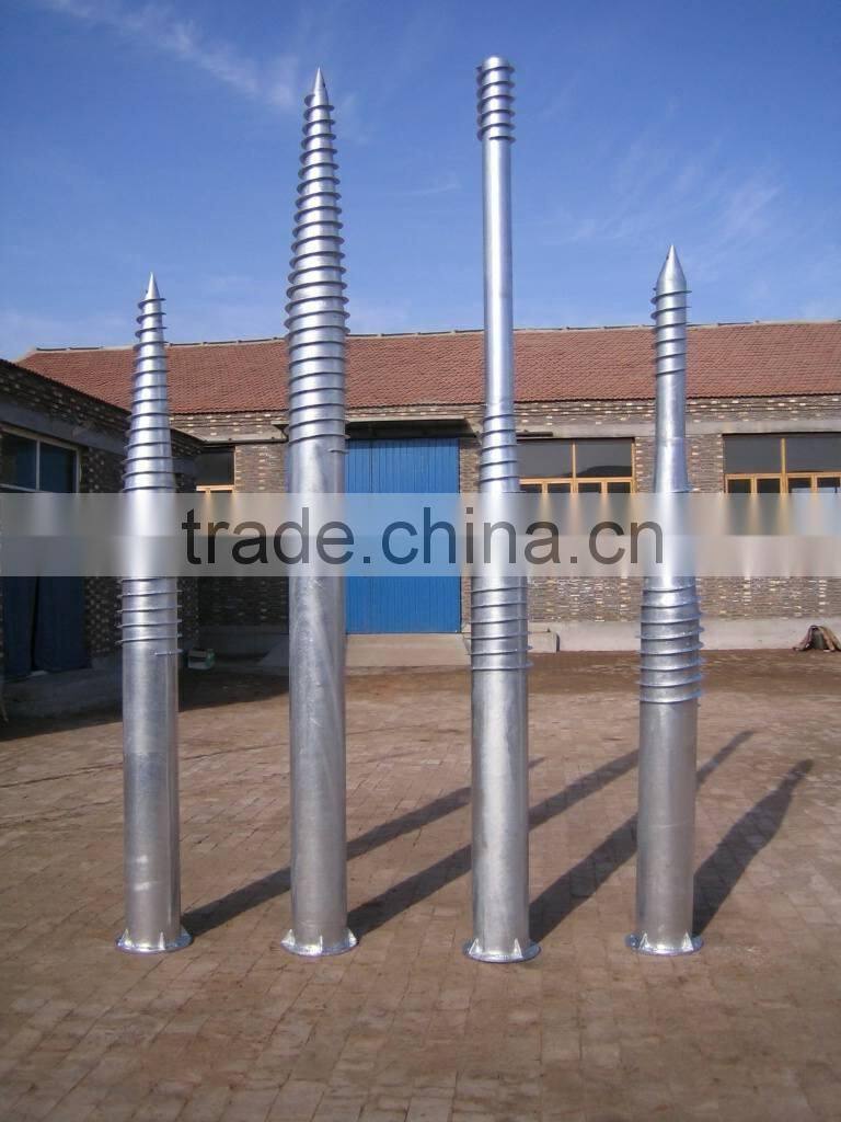 Galvanized Solar Ground Screw Anchor F219*3500*298