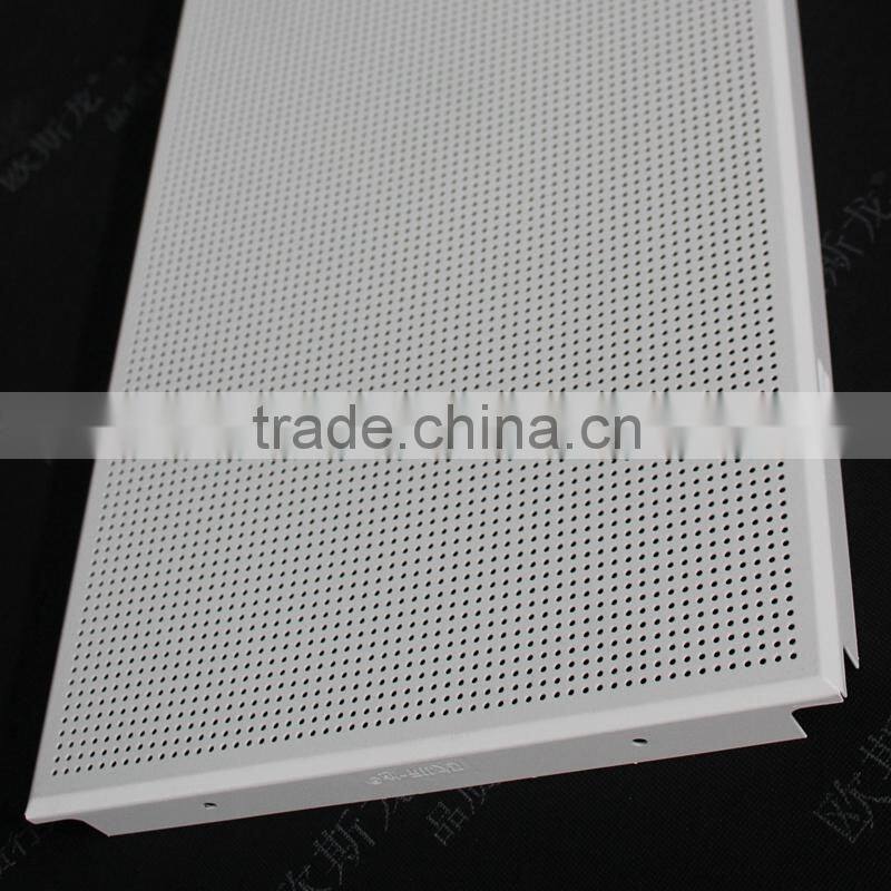 Sound Absorption Grey Powder Coated Aluminum Perforated Acoustic Clip in Ceiling Panel