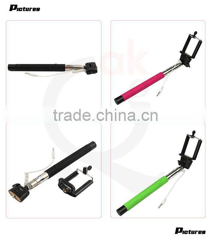 No Charger and all Compatible Brand Handheld Selfie Stick Monopod with cable remote control