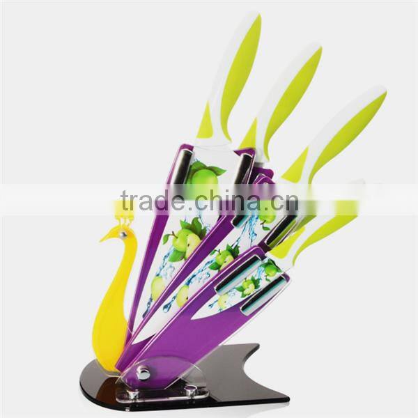 Novelty design with acrylic stand knife set for kitchen