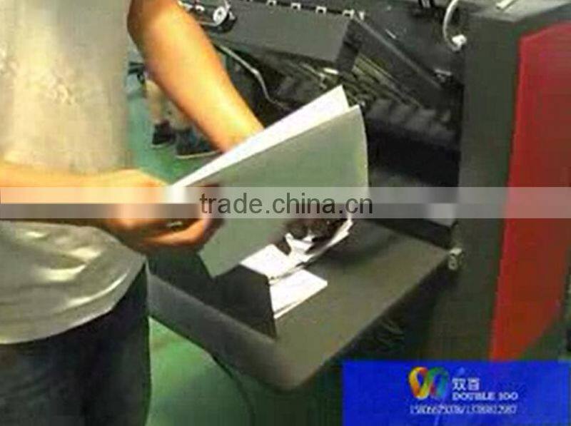 high efficient hot melt glue and self adhesive glue double side gluing machine for PVC sheet