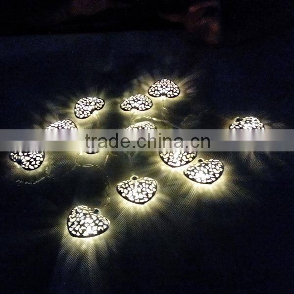 led solar light string led christmas lights string light heart