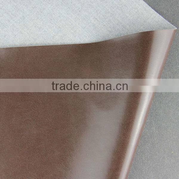 PU crazy horse leather for shoes PU pull up leather