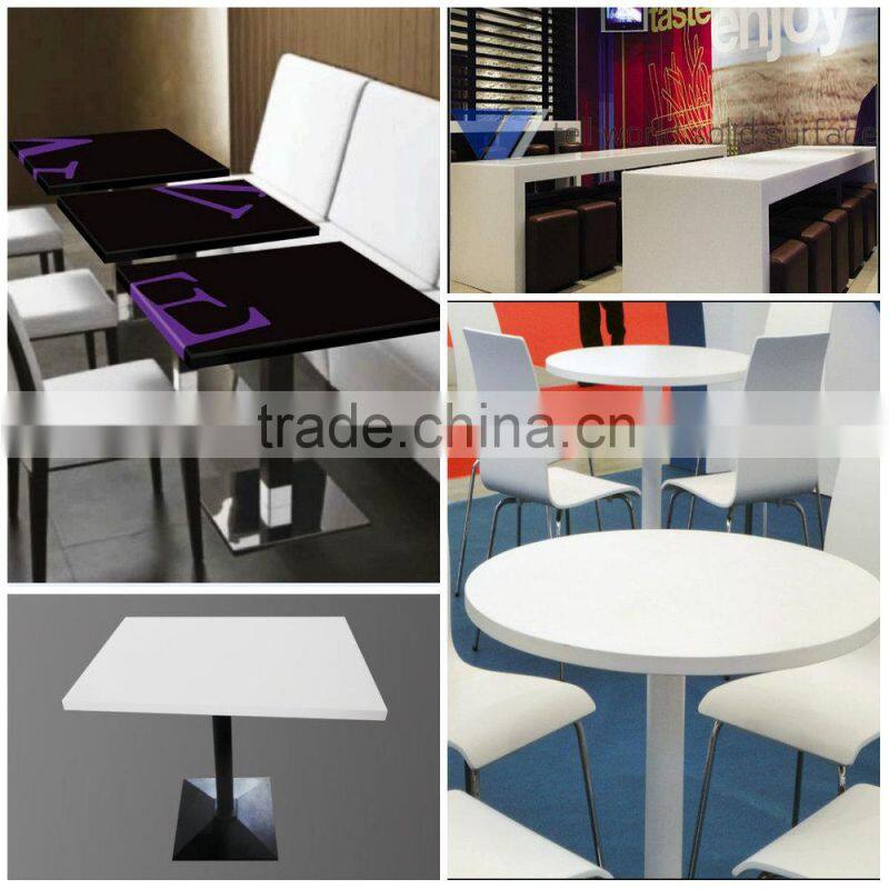 Artificial/man-made/solid surface acrylic durable restaurant hot pot table
