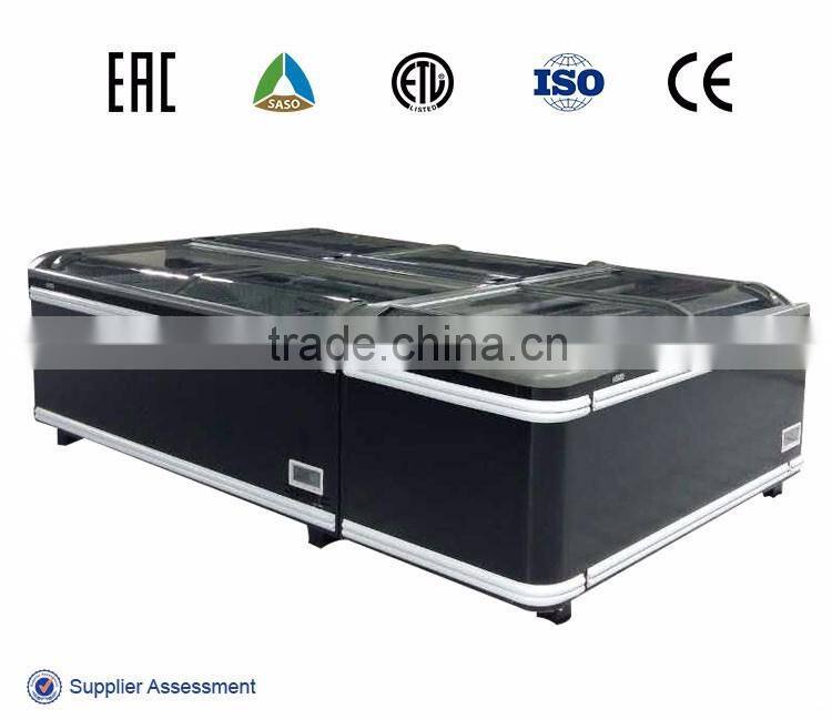 Auto-defrost Function Commercial Deep Freezer With Coating Tempered Low-e Glass Door