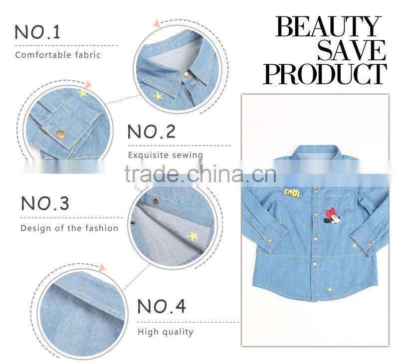 lovely printing kids girls cartoon shirt