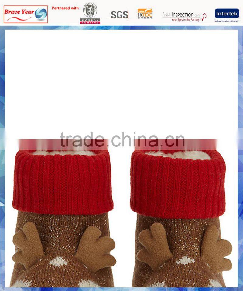 2014 hot sell knitted deer ladies winter boots