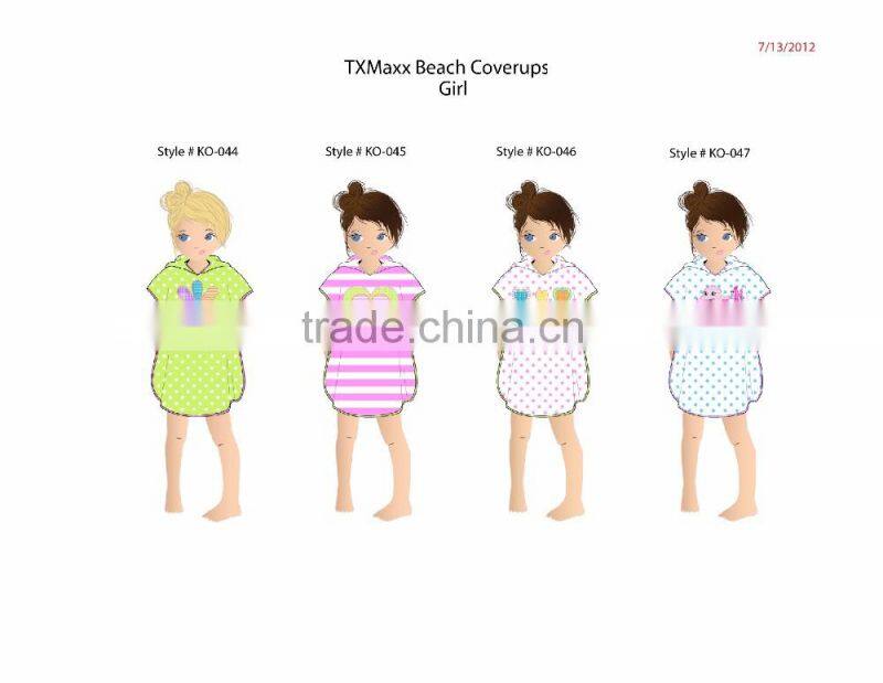 100% Cotton children bath towel beach towel hooded towel