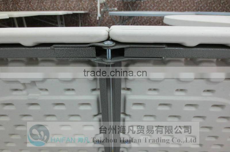 durable 152cm plastic folding dining table and chair for restaurant/high quality adjustable plastic dining table