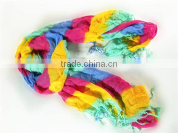 New designs tassel iridescent scarf