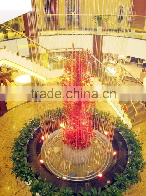 unique colored glass LED lighting chandelier art glass decoration floor lighting