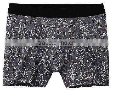 Stylish low rise antimicrobial quick dry printed microfiber men underwear briefs boxer shorts