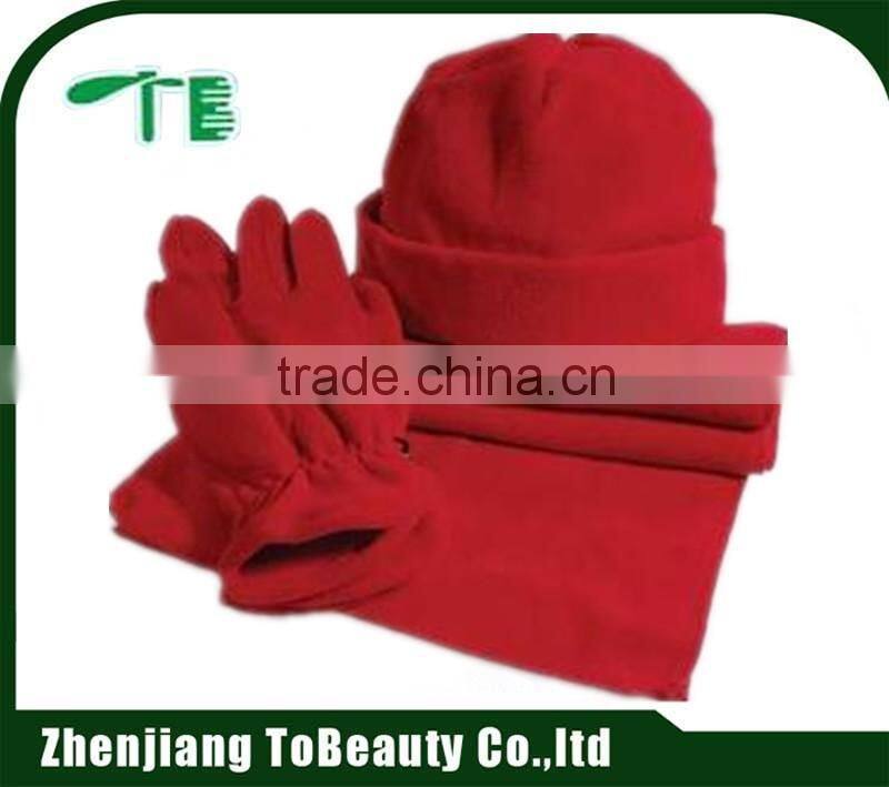 baby cat purple fleece hat scarf gloves set