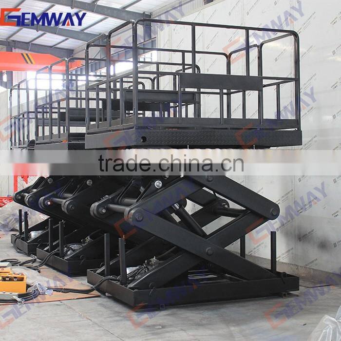 1ton Electric double stationary scissor lift table system