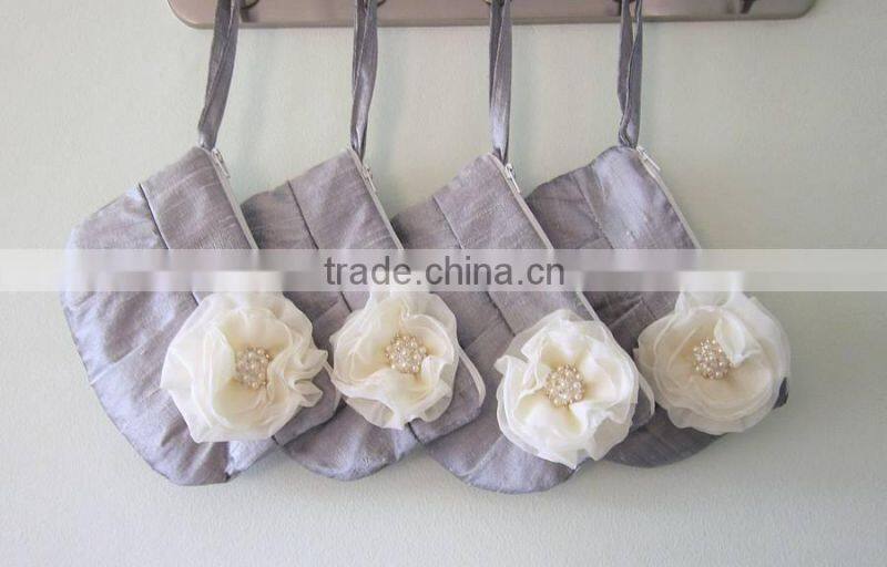 2014 Designer elegant Silk Bridal Clutch Bag