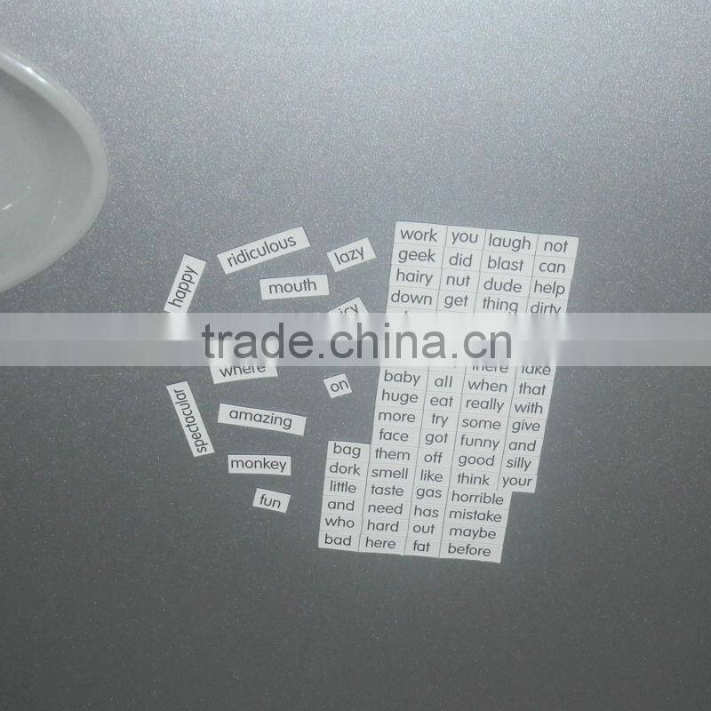 Custom design fridge magnet words puzzle, die cut magnetic alphabet puzzle