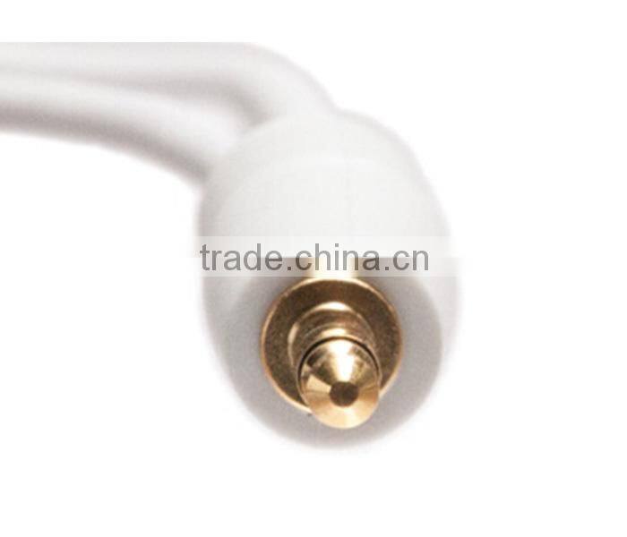 3.5mm Stereo Plug to Dual 3.5mm Stereo Jacks - White - 6 IN