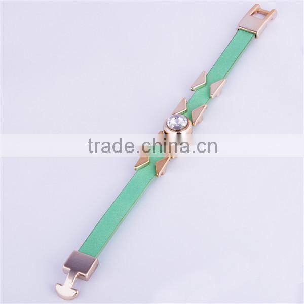 2016 Personalized Light Green Alibaba Leather Bracelets