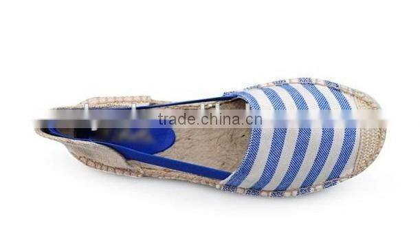 The shoes lady 2016 new design sandal women shoes summer sandals striped canvas sandals