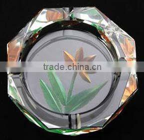crystal round and other shapes glass photo ashtray