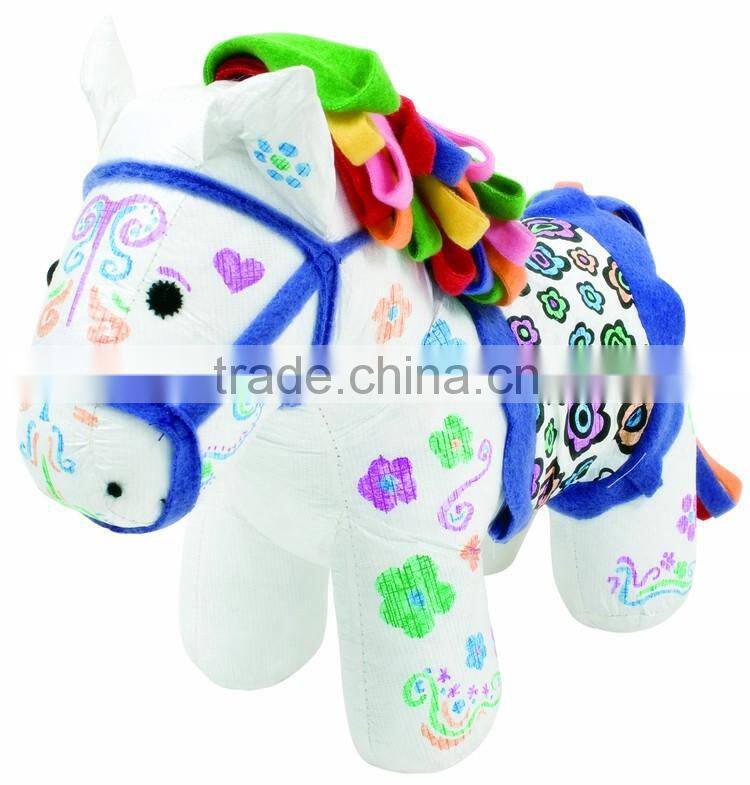 DIY Toy Coloring Washable Pony with 4 Markers