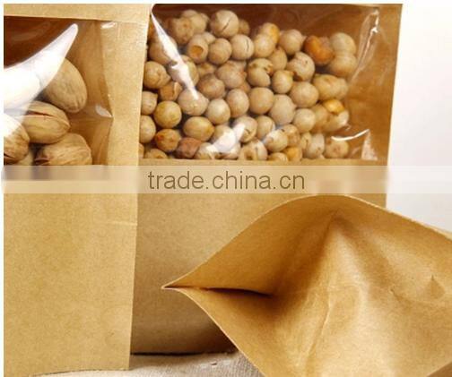 quick delivery kraft paper bag with zipple packaging paper bag in store
