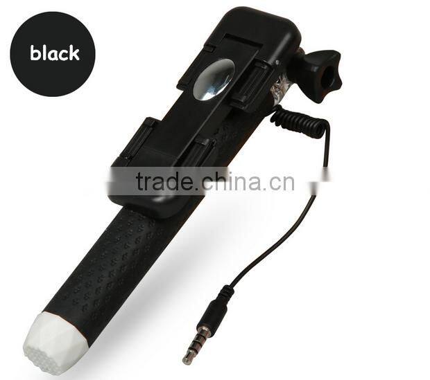 3.5MM Audio Cable Take Pole Selfie Stick - Self-portrait Monopod with cell phone clamp - Extendable Selfie Stick Monopad