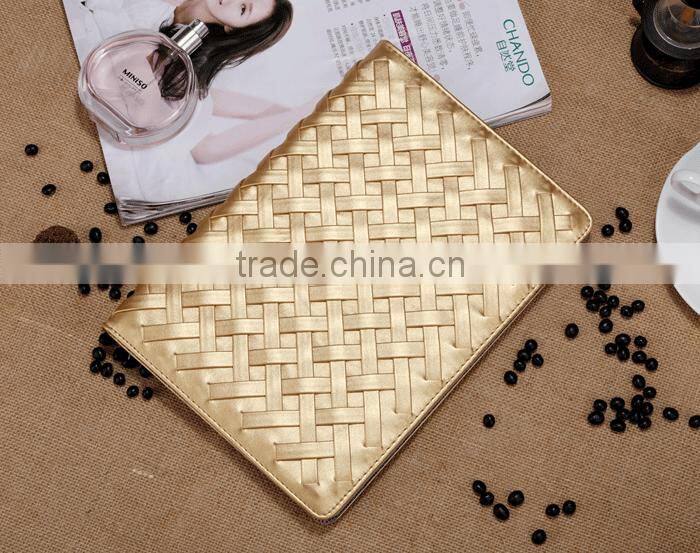 Hot For iPAD Air 2 Case Leather Cover Case Wallet Grid Texture Skin Case With Stand